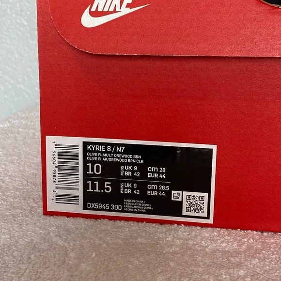 Nike Kyrie 8 / N7 Olive Flak/Lt Orewood Brown in size 10